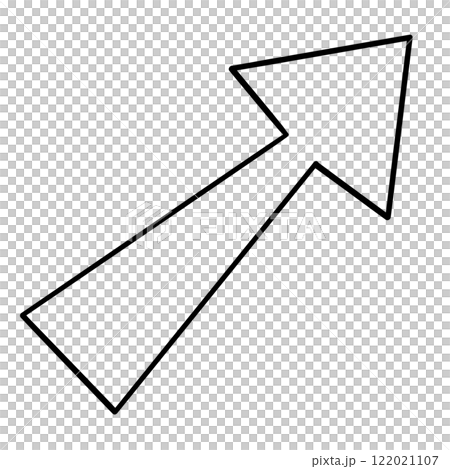 上昇している線の矢印 上昇している線の矢印 122021107