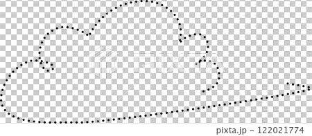 Cloud icon in dot line style 122021774
