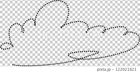 Cloud icon in dot line style 122021821