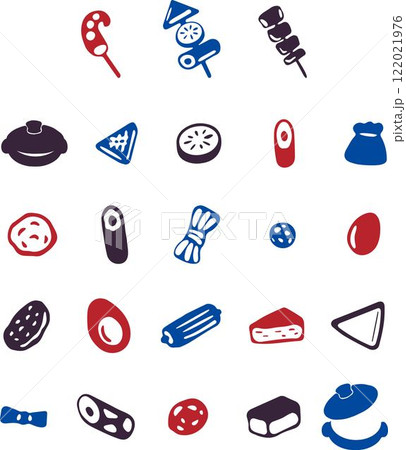 おでん アイコン あしらい ピクトグラム シルエット 飾り 手描き 鍋 和食 イラスト素材セット おでん アイコン あしらい ピクトグラム シルエット 飾り 手描き 鍋 和食 イラスト素材セット 122021976