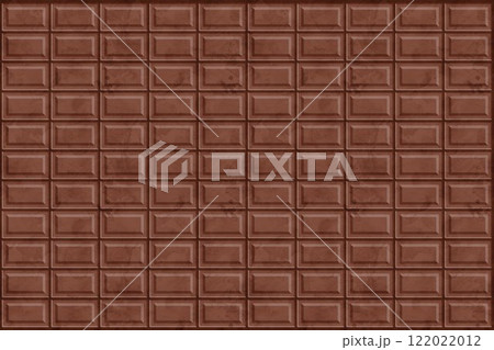 板チョコレートの水彩風背景イメージ 板チョコレートの水彩風背景イメージ 122022012