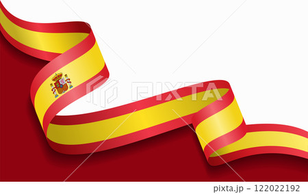 Spanish flag wavy abstract background. Vector illustration. Spanish flag wavy abstract background. Vector illustration. 122022192
