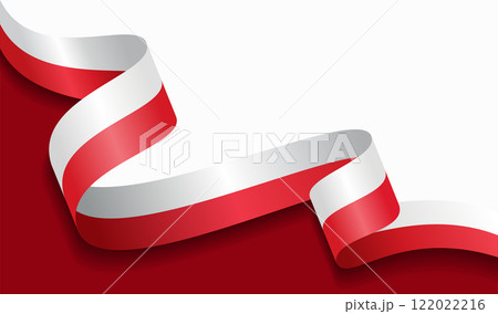 Polish flag wavy abstract background. Vector illustration. 122022216