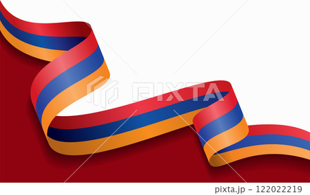 Armenian flag wavy abstract background. Vector illustration. 122022219