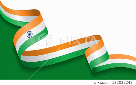 Indian flag wavy abstract background. Vector illustration. 122022242