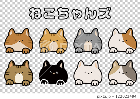 貓圖流行圖案貓圖案向量透明 貓圖流行圖案貓圖案向量透明 122022494