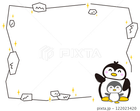 ペンギン親子のフレーム 122023420