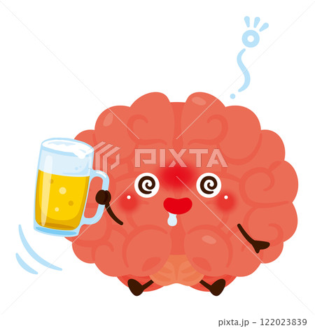 アルコールに酔う脳のキャラクター1 アルコールに酔う脳のキャラクター1 122023839