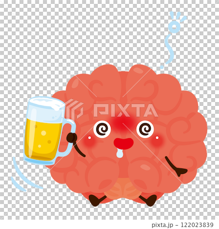 Alcohol-intoxicated brain character 1 122023839