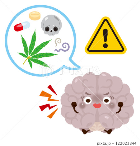 薬物中毒になる脳のキャラクター 薬物中毒になる脳のキャラクター 122023844