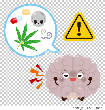 Drug-addicted brain character 122023844