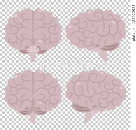Unhealthy brain illustration set 122023921