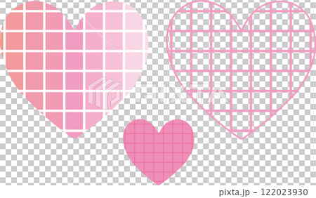 Cute pink checkered heart material for Valentine's Day Cute pink checkered heart material for Valentine's Day 122023930