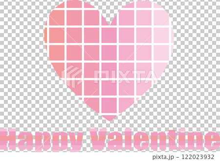 A set of cute pink checkered hearts and English letters for Valentine's Day A set of cute pink checkered hearts and English letters for Valentine's Day 122023932