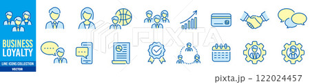 business loyalty icons vector sign 122024457