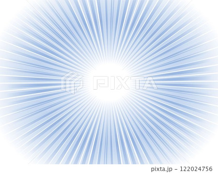 燦々と輝く太陽光線イメージの集中線背景_ブルー 燦々と輝く太陽光線イメージの集中線背景_ブルー 122024756