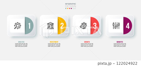 Infographic template business concept with step. 122024922