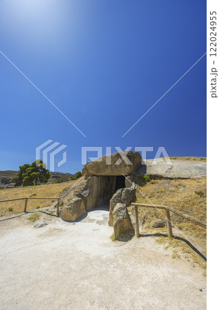 Dolmen de Menga from the 3rd millennium BCE, UNESCO site, Antequera, Spain Dolmen de Menga from the 3rd millennium BCE, UNESCO site, Antequera, Spain 122024955
