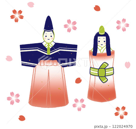 かわいい内裏雛 桃の節句 雛人形 122024970