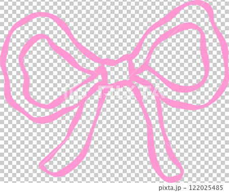 Squiggle Ribbon Bow Outline 122025485