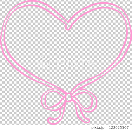Playful Squiggle Wavy Heart Frame with Bow Outline Playful Squiggle Wavy Heart Frame with Bow Outline 122025507
