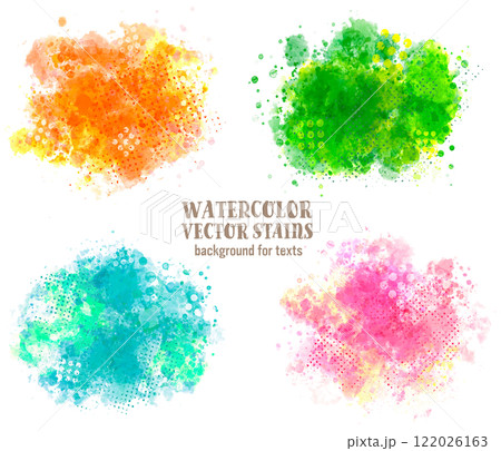 カラフルな水彩スプラッシュ（ベクター） 122026163