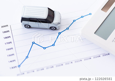 ガソリン価格の推移グラフと自動車 ガソリン価格の推移グラフと自動車 122026581