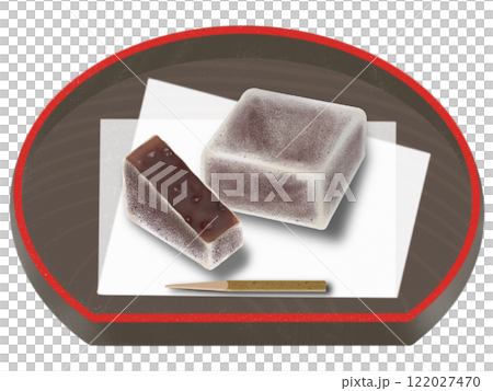 Square Kintsuba on a plate Square Kintsuba on a plate 122027470