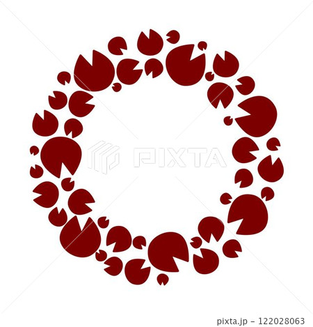 Horse, mustang or pony hoof footprint circle round frame. Silhouette, contour. Vector graphic line isolated on white transparent background. Horse, mustang or pony hoof footprint circle round frame. Silhouette, contour. Vector graphic line isolated on white transparent background. 122028063