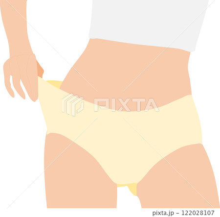 ダイエットする女性のイラスト ダイエットする女性のイラスト 122028107