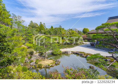 仁和寺御所庭園 北庭 霊明殿から見る宸殿 仁和寺御所庭園 北庭 霊明殿から見る宸殿 122028234