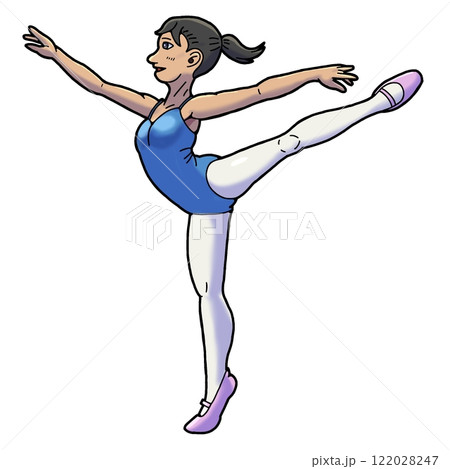 バレエを踊る若い女性 122028247