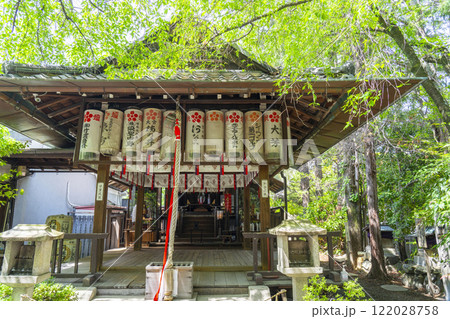 新緑に包まれた水火天満宮 拝殿・本殿 新緑に包まれた水火天満宮 拝殿・本殿 122028758