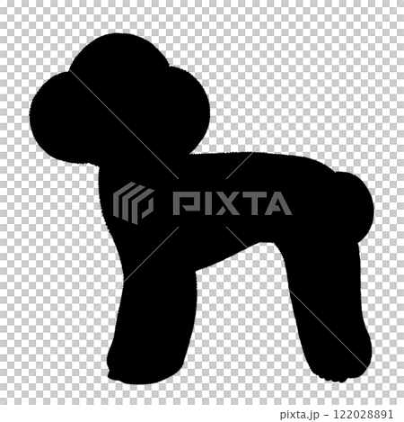 Toy poodle silhouette - Stock Illustration [122028891] - PIXTA