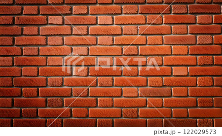レンガの壁 - 温かみのあるクラシックなテクスチャ背景　生成AI 122029573