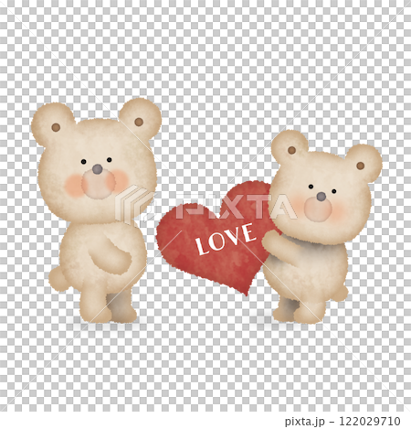 一對熊夫婦的手繪插圖 一對熊夫婦的手繪插圖 122029710