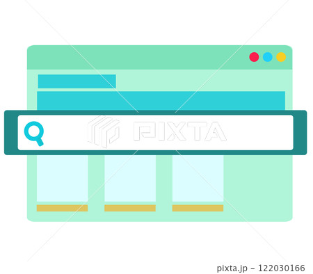 webデザインと検索。ベクターイラスト webデザインと検索。ベクターイラスト 122030166