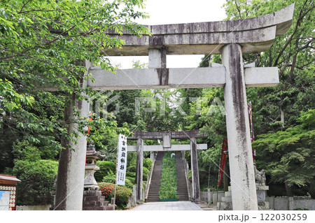 福岡県福津市の人気スポット宮地嶽神社の参道と鳥居 122030259