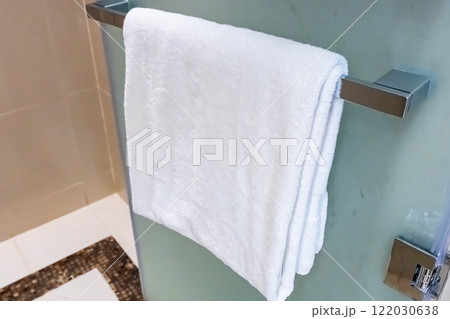 Towel hanging bathroom 122030638
