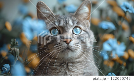Cat with Bokeh Lights Cat with Bokeh Lights 122030743