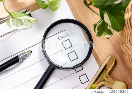 ナチュラルな雰囲気とチェックリスト 122030865