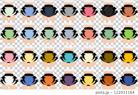 Illustration of a woman on a diet (hip-up) Illustration of a woman on a diet (hip-up) 122031164