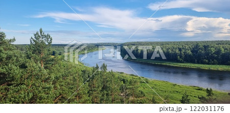 Beautiful view of the river Daugava in Daugavpils. 122031176