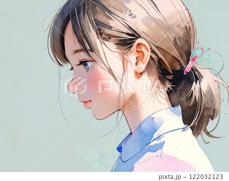 女性像横顔 女性像横顔