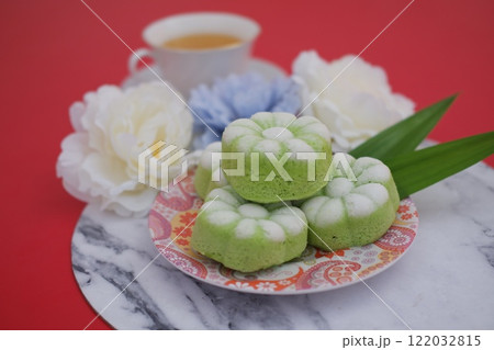 Kue Putu Ayu is one of the traditional wet cakes that have a soft texture.  122032815