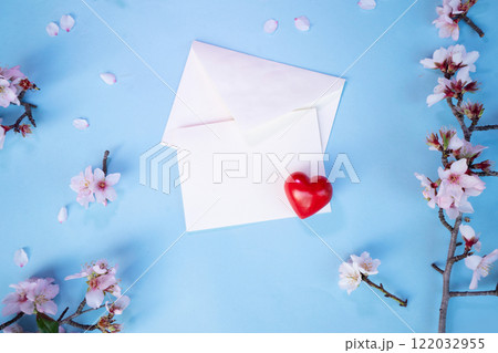 spring cherry and almond tree flowers 122032955