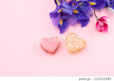 Fresh iris flowers with orchids Fresh iris flowers with orchids 122032989