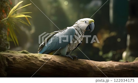 White cockatoo sit in a tree with nature background. 122034175