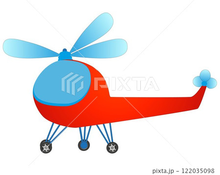 Cartoon helicopter. 122035098