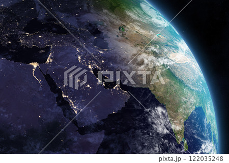 Space. Earth. Africa, Near East and Asia. 122035248